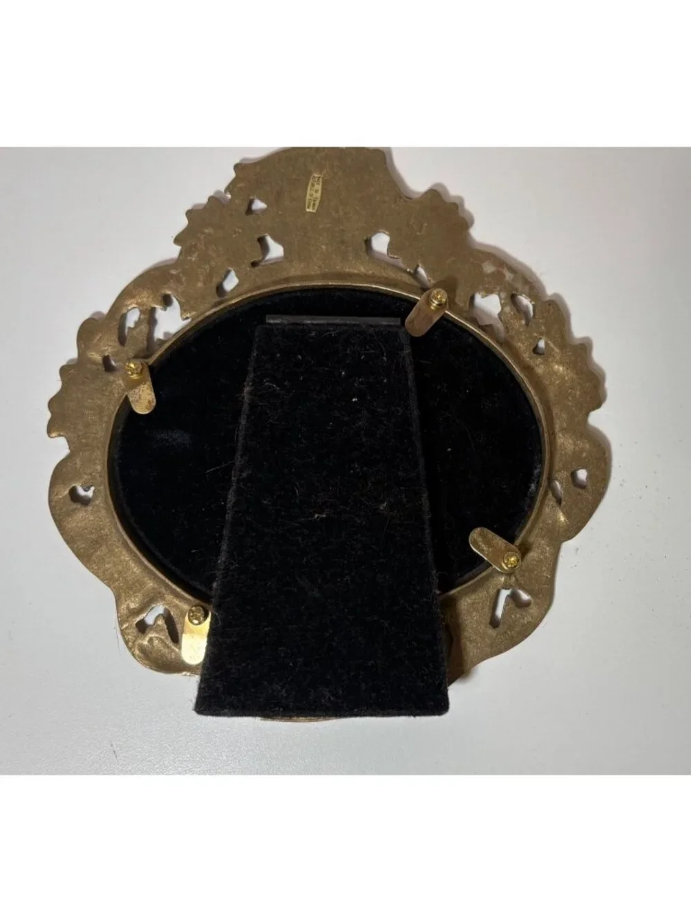 Vintage Solid Brass Ornate Floral Picture Photo Frame Floral